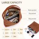Woven Suede Shoulder Bag for Women,Suede Handbag Hobo Fashion Tote Bag Satchel for Work Weekend Travel Purse 2025