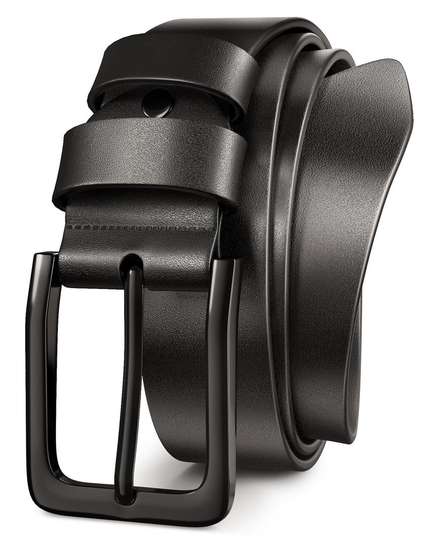 Mens Dress Belt,Genuine Casual Leather Belts for Men 1.5" Width