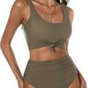 ZAFUL womens Bikini (Medium, Solid-gray)