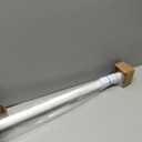 Ivilon Tension Curtain Rod - Spring Tension Rod for Windows or Shower, 36 to 54 Inch. White