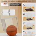 Fitense Basketball Display Case Acrylic Clear, UV Protected Basketball Stand Box Full Size with Solid Wood Base, Soccer Display for Autographed Standard NBA WNBA Ball Memorabilia Keepsake, Ideal Gift