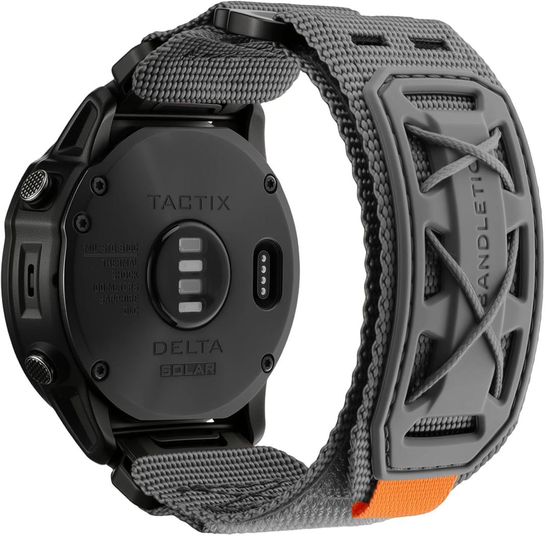 Bandletic Compatible With Garmin Instinct 2X Watch Band - 26mm Quick Fit Nylon Strap Replacement for Fenix 8 51mm 7X 6X Pro/5X Plus/3 HR/Solar 3 50mm/Enduro/Tactix/Epix Pro2/Quatix 8 51mm 7x 6x
