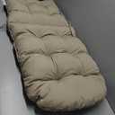 RACE LEAF Outdoor Rocking Chair Cushion 44x19 Inch Tufted Khaki Cushion Waterproof UV Resistant with Elastic Straps & Non-Slip Ties for Adirondack Patio Furniture 1-Pack