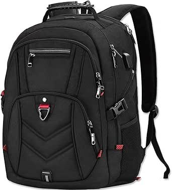 Men's Waterproof 17.3 Inch Laptop Backpack with USB Charging Port Large Capacity 17 Inch Business Travel College