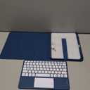 Compatible for iPad 11th 10th Generation Case with Keyboard, Folio Cover with Pencil Holder, Multi-Touch Trackpad, 7 Color Backlit, Detachable Keyboard for iPad (A16) 11th/10th Gen (Navy Blue)