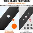 ILONPA 48" Mower Mulching Blades for Toro 103-2527 Ferris 5020843 1520843 Ariens 00273000 04919100 04920600 Bobcat 03239 Exmark 1520843 1-323515 1-403026 Snapper 03239 Zoom 2348 48" Mower Decks, Black