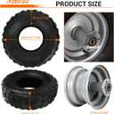 Mini Bike 145/70-6 Tires and Rear Wheels Rims Assembly Kit Replacement for Coleman CT100U CC100X Baja Doodlebug DB30 Motovox MBX10 MBX11 Monster Moto 80cc 105cc Minibike Parts