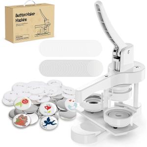 Button Maker Machine 58mm, Easy DIY Pin Maker Machine, No Setup Button Maker for Kids Crafts, Parties, School Projects & Beginners