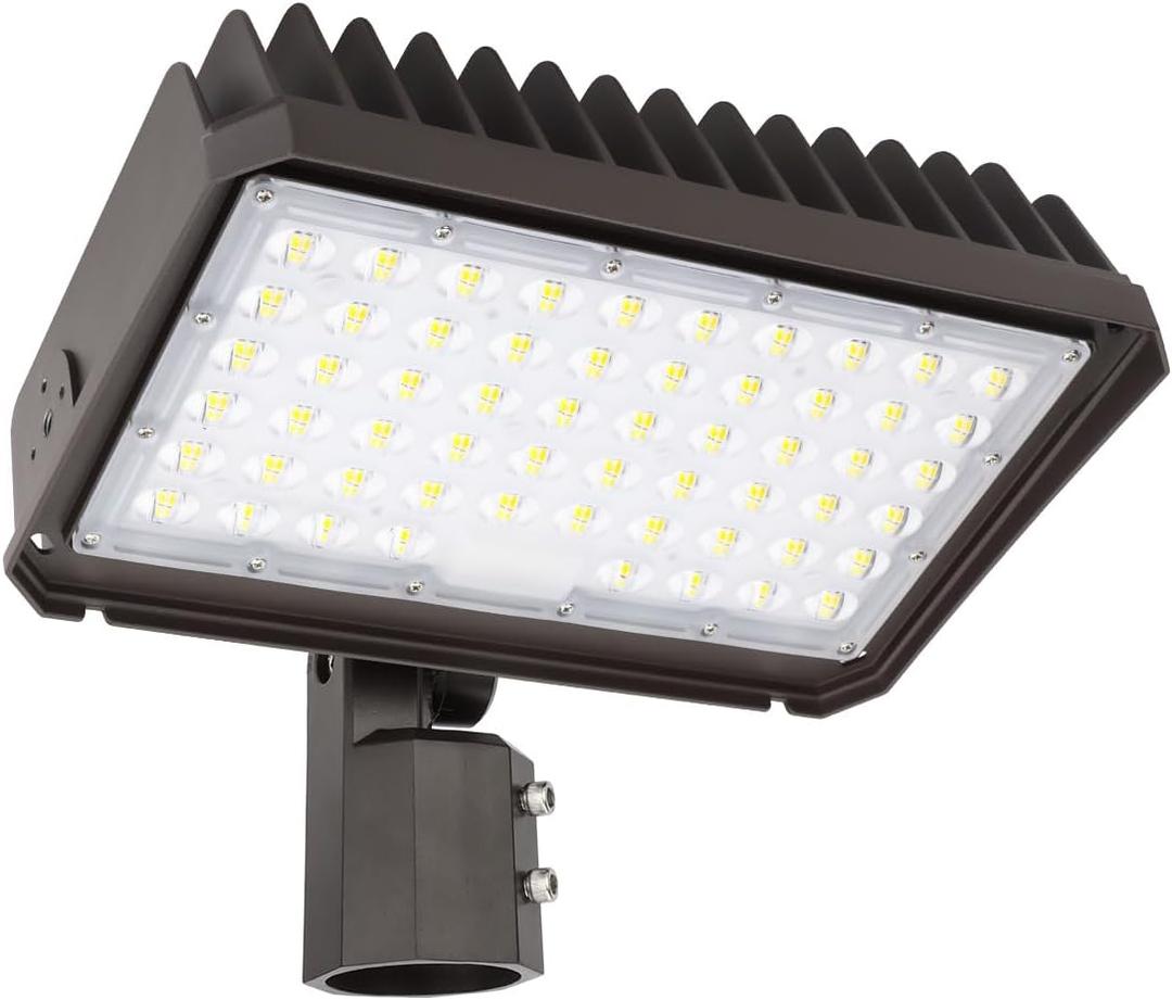 kadision 150W LED Flood Light with Dusk-to-Dawn Photocell, 150W-100W-75W Adjustable 130lm/W 5000K Daylight 100-277V IP65 Waterproof, Slip Fitter Mount LED Parking Lot Light, ETL Listed