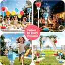 Bubble Machine for Kids Toddlers - 2026 Rechargeable Automatic Bubble Machine with Lights & Music, Bubble Blower with Adjustable Stand up to 47 Inch for Backyard Games, Outdoor Play (Red)