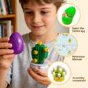12 Pack Easter Eggs Succulent Building Blocks for Easter Theme Party Favors Supplies for Easter Egg Hunt Basket Stuffers Fillers Classroom Prize Supplies