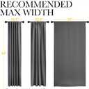 NICETOWN Light Reducing Curtain Panels Window Draperies - (Grey Color) 52x84 inch, 2 Pieces, Insulating Room Darkening Drapes for Bedroom