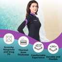 Wetsuit Top Men Women 2mm 3mm Neoprene Wetsuit Jacket Long Sleeve Wet Suit Tops Front Zip Warm Wets Suit Jackets Shirts Stretch for Snorkeling Swimming Surfing Scuba Diving Water Sport, Large