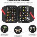 Enamel Pin Display Bag EVA Hard Shell Pin Trading Book, 18 Page Collectible Pin Board, Pin Display Case for Collectors, Suitable for Storing Enamel Pins, Sports Pins, Earrings and Brooches