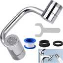 1080 Rotating Faucet Extender for Bathroom Sink, 2 Modes Adjustable U Shaped Rotatable Faucet Aerator Extension with Adjustable Swivel Arm, Fits 22mm /24mm Taps