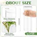 9 Pack Glass Cylinder Vases 10 Inch Tall Clear Flower Vases for Centerpieces, Hurricane Floating Candle Holder Wedding Decorations, Floral Simple Vase Bulk for Party Home Decor (3.35 x 10 Inch)
