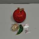 Novelty Apple Rhinestone Crystal Evening Bag for Women Glitter Diamond Clutch Purse Prom Party Handbag (Red)