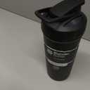 BlenderBottle Strada Shaker Cup Insulated Stainless Steel Water Bottle with Wire Whisk, 24-Ounce, Black