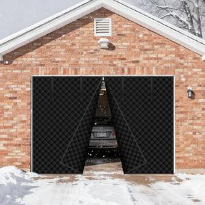 Garage Door Screen for Winter,Thermal Garage Door Insulation Kit, Magnetic Thermal Insulated Garage Cover Curtain, Garage Privacy Screen Blackout, Weatherproof Soundproof(9 x 8Ft)