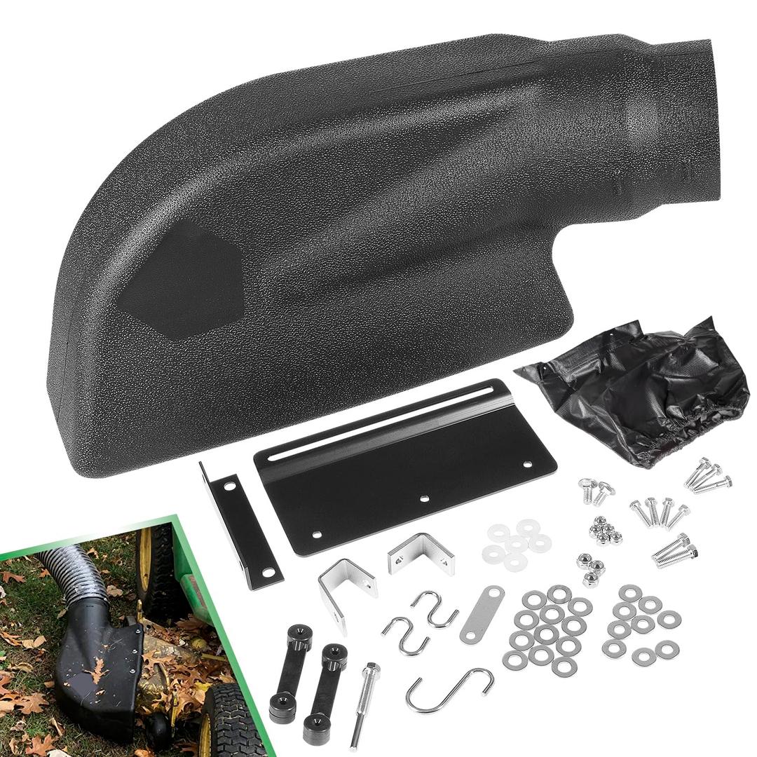 62468 Adapter Kit for Mow-N-Vac 43830, 6-1187, 45-0577, 45-0578, 45-0567 Leaf Vacuum Bagger Deck, Universal Deck Boot Chute