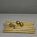Gold Curtain Rods for Windows 66 to 120 inches, 1 inch Diameter Heavy Duty Window Curtain Rod, Adjustable Length Long Curtain Rod Modern Design, Size:32"-120"