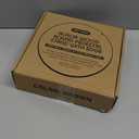 Demigo 10" Acacia Wood Round Tray - Decorative Plant Stand, Farmhouse Countertop Organizer, Multi-Purpose Display Pedestal, Riser Board for Soap, Perfume, Candles, Sponge, Bathroom, Kitchen (Brown)