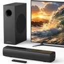 70W Sound Bar with Subwoofer for TV, Compact 14.2" 2.1 Channel Soundbar with Deep Bass, Bluetooth 5.3, Optical/AUX, Home Theater Speaker System for Smart TV, PC & Gaming