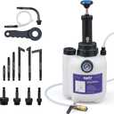 Orion Motor Tech Transmission Fluid Pump, 3L Transmission Filler Pump with 12pc ATF Aluminum Adapters, Manual Transmission Fluid Transfer Pump with Pressure Gauge, Transmission Dispenser Oil Pump Tool