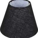 Aspen Creative 56019, Empire Uno Lamp Shade in Black, 5" Top x 9" Bottom x 7" Slant Height, Slip UNO 33mm
