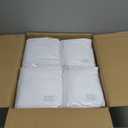 8 Pack White Spandex Round Cocktail Table Skirt, 24"x 43", Wavy Drapes, Stain & Wrinkle Resistant, Perfect for Cocktail Parties, Weddings, Banquets