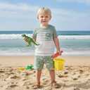 Toddler Baby Boy Clothes Boys Summer Outfits Short Sleeve Dinosaur T-Shirt & Shorts Set 2Pcs (Green)