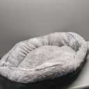 INVENHO Medium Dog Beds for Medium Dogs Washable, Rectangle Dog Bed Medium Size Dog, Orthopedic Dog Bed, Warming Soft Calming Sleeping Puppy Bed Durable Pet Bed with Anti-Slip Bottom M(30"x24"x9") (Grey)