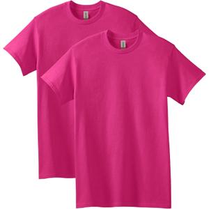 Gildan Adult Heavy Cotton T-Shirt, Style G5000, Multipack (Pink, XXL)