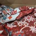 BLEUM CADE 8' x 10' Red Boho Washable Rugs for Living Room