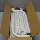 Laiensia Double Rods Garment Rack with Wheels, Clothing Rack for Hanging Clothes,4 Hooks, Multi-functional Bedroom Clothes Rack, White