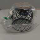 Chicken Egg Basket for Gathering Fresh Eggs with Metal Handle, Wire Egg Collecting Basket with Wooden Base, Round Egg Holder Countertop, Vintage Rustic Farmhouse Kitchen Decor Fruit Storage