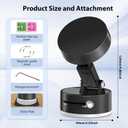 CreaDream Vacuum Magnetic Suction Car Phone Holder, 2025 Upgraded Foldable Suction Cup Phone Mount Stand with 360 Rotation, Car Accessories for All Smartphones, for Shower/Car/Mirror/Smooth Surface