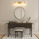 VONLUCE Bathroom Vanity Light, 4 Light Bathroom Light Fixture Over Mirror, Bathroom Wall Lamp with Clear Glass, Modern Gold Vanity Lighting fixtures for Bathroom, Bedroom, Hallway