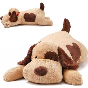 Brown Dog Weighted Stuffed Animals, 30 Inch 5.5 lbs Weighted Plush Animals, Soft Big Puppy Plush Pillow Toy, Gifts for Kids, Boys and Girls Adults (30" 5.5lbs) (Large) 1 Pc