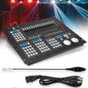 DMX512 Controller, 512 Channel DMX DJ Light Controller with LCD Display, DMX DJ Stage Lighting Console Board Ideal for Show, Party, KTV, Bar