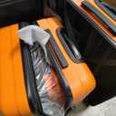 Amazon Basics 3-Piece Hardshell Spinner Luggage Set (21", 26", 30"), Expandable, Scratch-Resistant Surface, Four Multi-directional Wheels, Orange