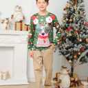 Funnycokid Kids Ugly Christmas Sweater Girls Boys Xmas Sweatshirt Funny Fleece Outfit 3D Print Clothes 4-16 Years (A1 Christmas Dog)