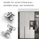 2pcs Inner Opening Folding Door Hinge 180 Degree Flat Hinge Wardrobe Folding Door Sliding Door Double Cup Folding Hinge Concealed Folding Door Sliding