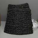 8-Piece Rattan Christmas Tree Collar - 42" Rustic Farmhouse Tree Skirt- Xmas Tree Base Cover for Christmas Decoration- Woven Holiday Tree Ring Accessory for Home, Living Room (Black, 42 in)