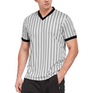 FitsT4 Sports Basketball Officials Grey Wrestling V-Neck Performance Referee Shirt Ref Jersey Uniform (Small)