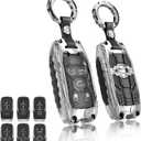 Heavy Key Fob Cover for Dodge, Key Fob Case Protector Accessories Fits for 2018-2026 RAM 1500, RAM 2500, RAM 3500 Smart Key (Silver)