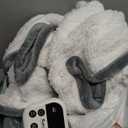 Electric Heated Blanket Twin Size, Soft and Cozy Thickened Flannel and Sherpa Electric Blanket for Bed, Automatic Safety System 6 Heating Levels & 10 Hours Auto-Off, 62"x84" London Grey