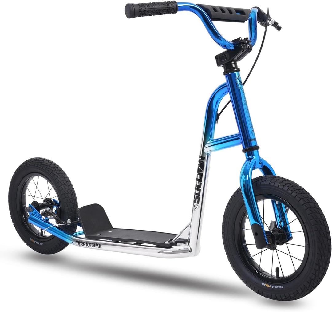 Sullivan Terra Firma Youth Scooter | All Terrain Scooter BMX Style with 12 Inch Wheels for Ages 6-12 | Adjustable Stem Kick Scooter with Rear V-Brake, Max-Weight 176 lbs
