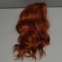 BERON Dark Orange Womens Wig Ginger Short Curly Wavy Hair Wigs for Girls Red Orange Shoulder Length Wave Halloween Cosplay Daily Party Wigs