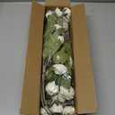VIERENA 6 Pcs Faux Silk Peony Artificial Flowers for Vase -27", Bulk Fake Peonies Branches with Stems for DIY Bouquet Centerpieces Wedding Fillers Arrangements Shower Decorations (Cream)